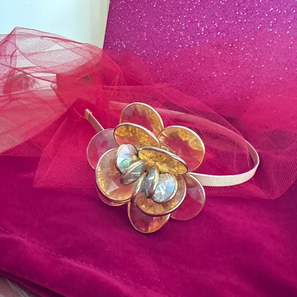 Gold Floral Cute Metal Statement Headband New